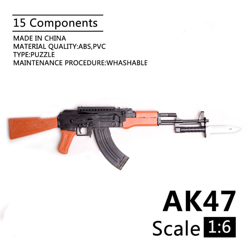 Model Kit Gunpla - 1/6 AK47 Assault Rifle Plastic Assemble