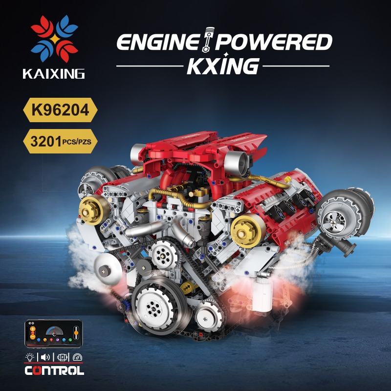 Motorized V8 Engine 3201Pcs Bu – Model Kit V8 Engine Bewertung und Preis