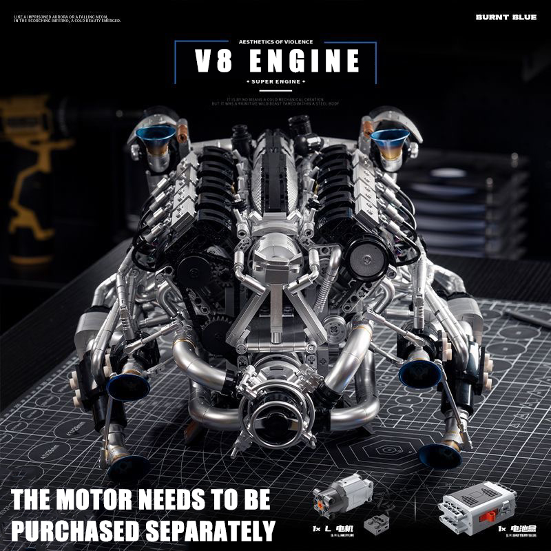 MOC Supercar V8 Engine Buildin – Model Kit V8 Engine Bewertung und Preis