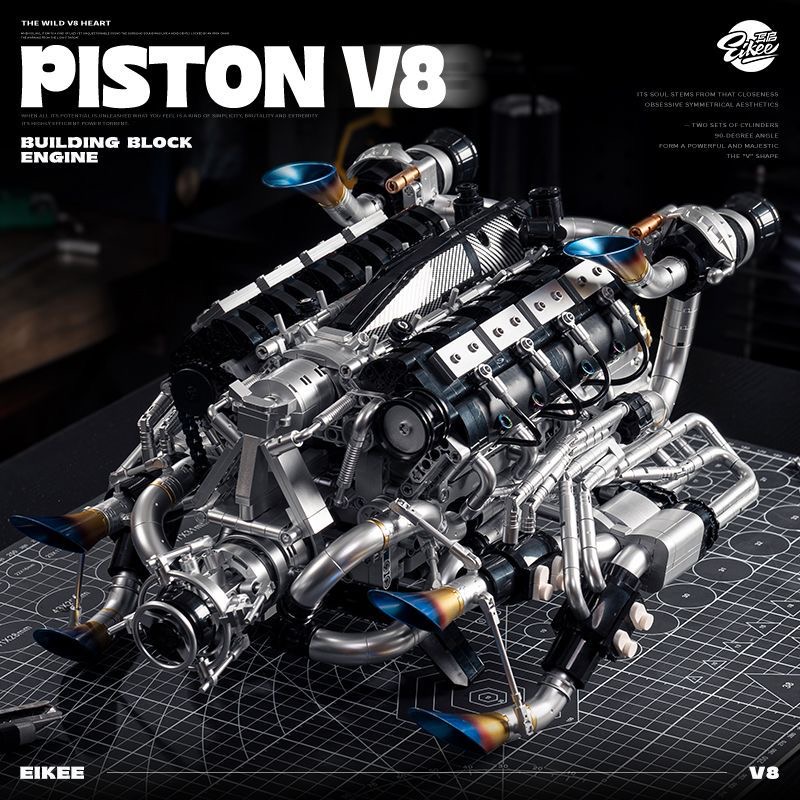MOC Supercar V8 Engine Buildin – Model Kit V8 Engine Bewertung und Preis