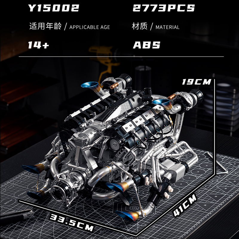 MOC Supercar V8 Engine Buildin – Model Kit V8 Engine Bewertung und Preis