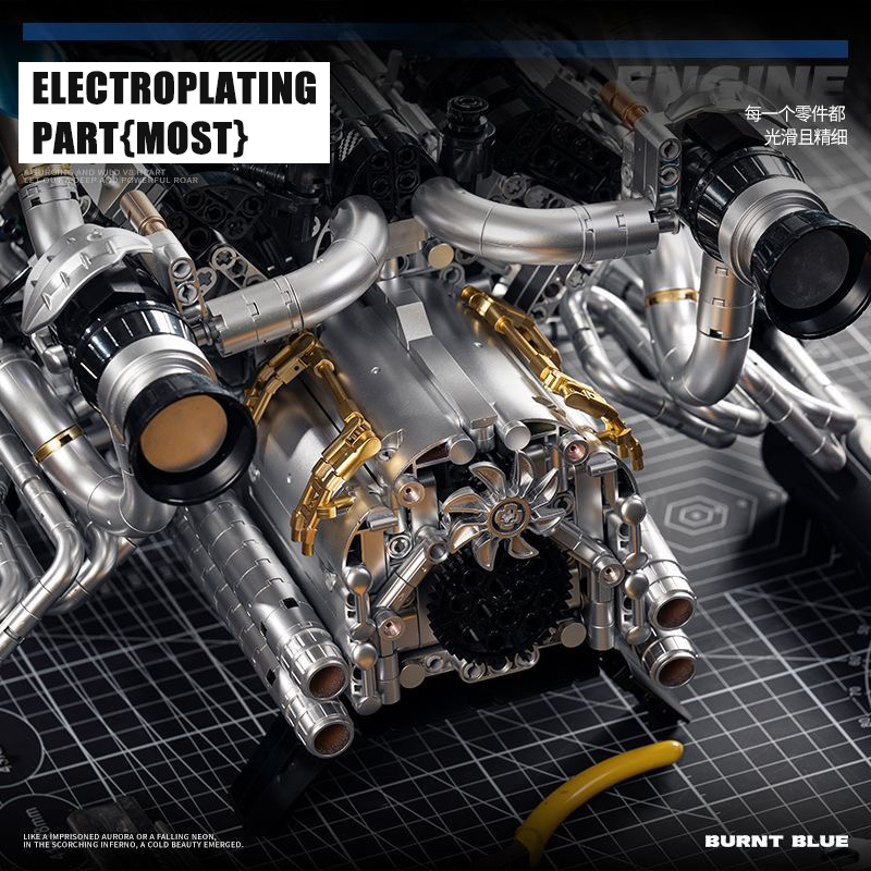 MOC Supercar V8 Engine Buildin – Model Kit V8 Engine Bewertung und Preis