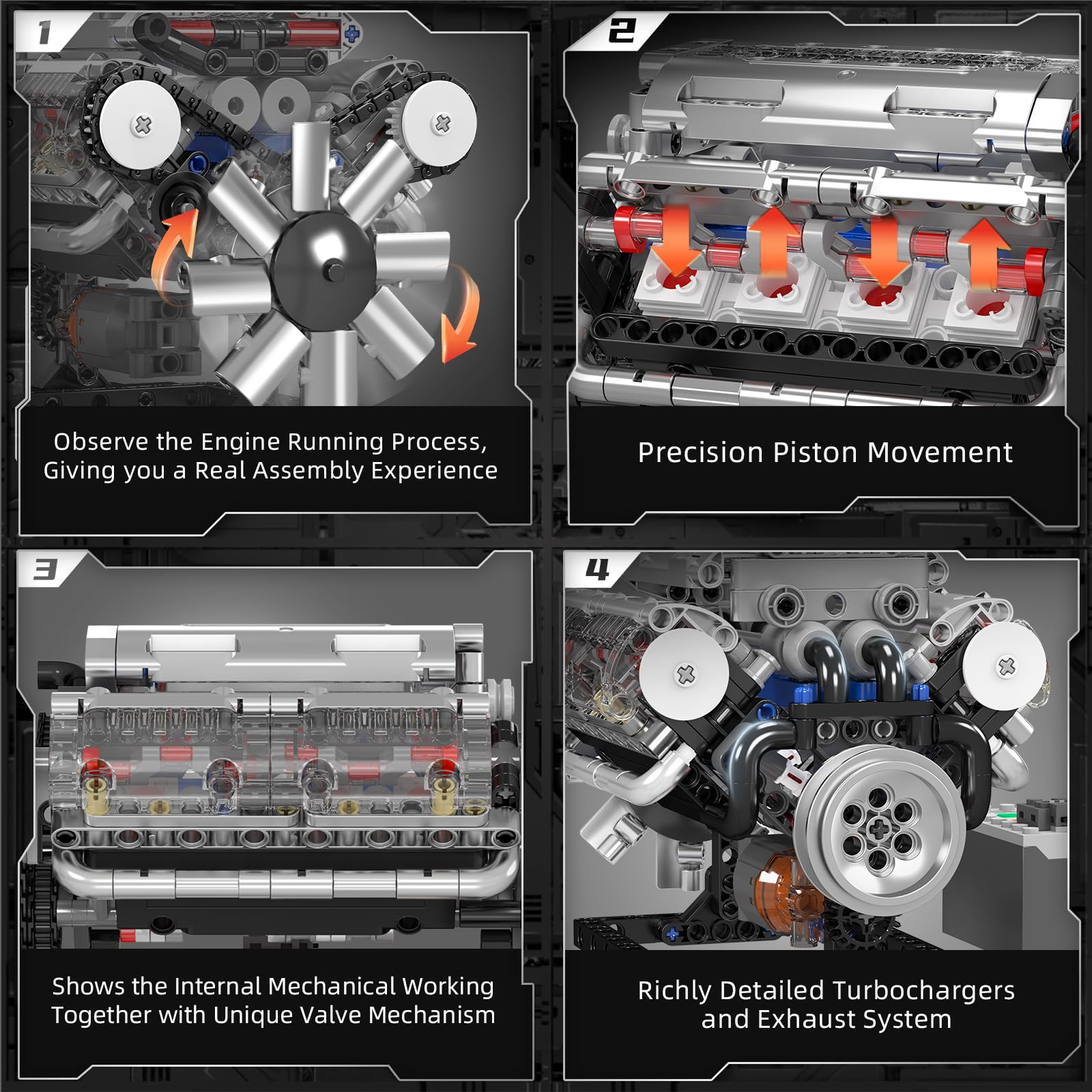 Mould King 10088 V8 Engine Bui – Model Kit V8 Engine Bewertung und Preis