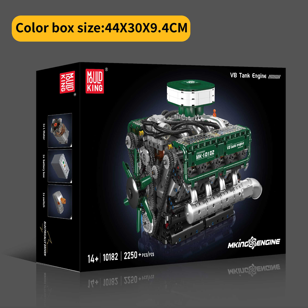 Mould King 10182 V8 Tank Engin – Model Kit V8 Engine Bewertung und Preis