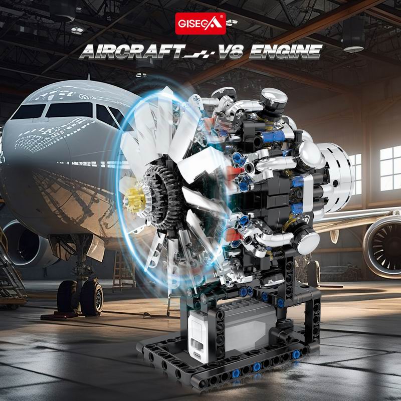 G8910 Aviation V8 Engine 558pc – Model Kit V8 Engine Bewertung und Preis