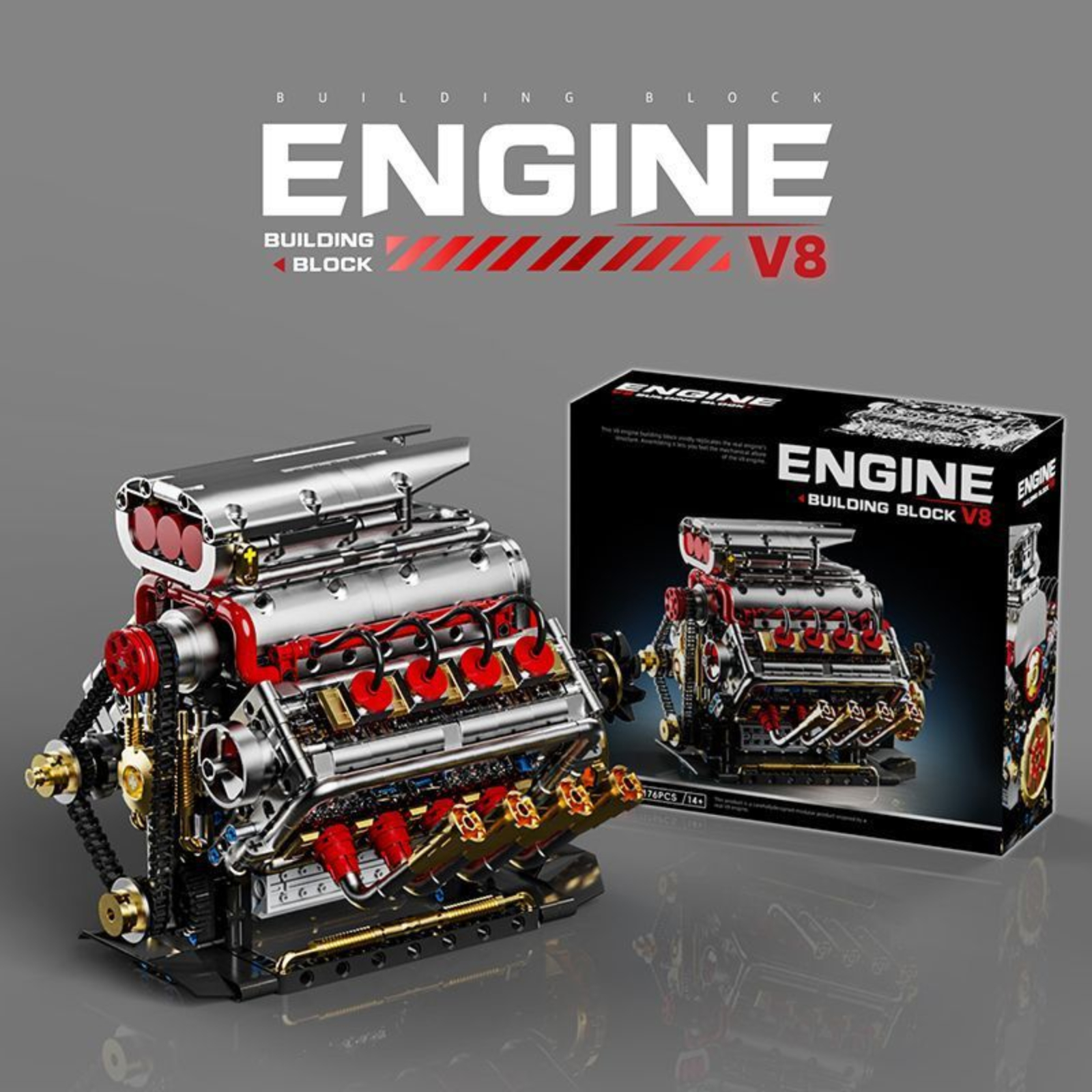1167pcs Mechanical V8 Engine M – Model Kit V8 Engine Bewertung und Preis