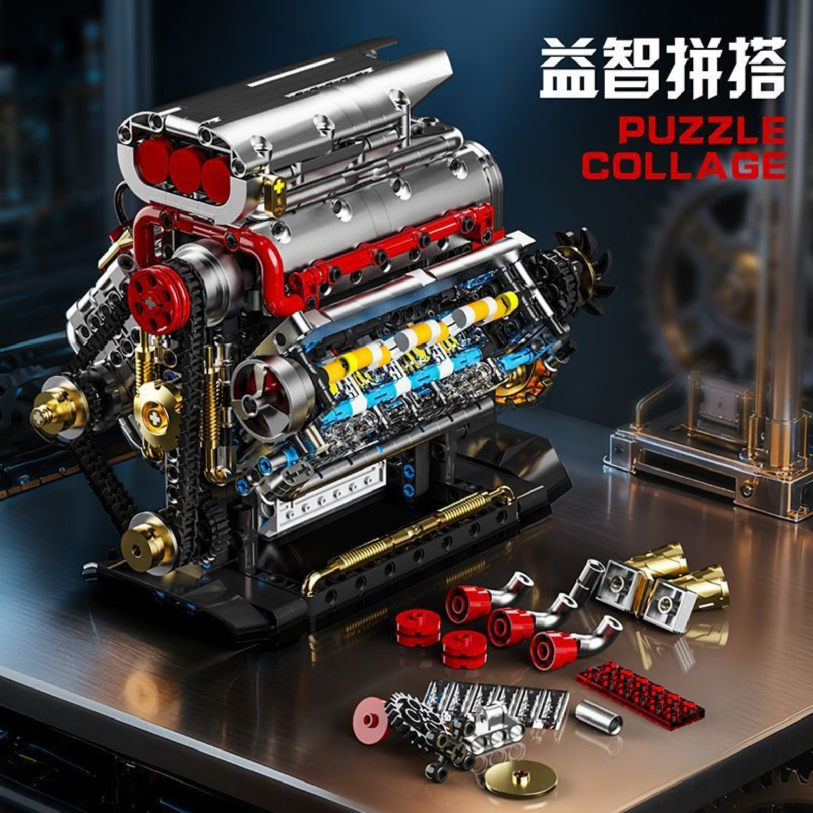 1167pcs Mechanical V8 Engine M – Model Kit V8 Engine Bewertung und Preis