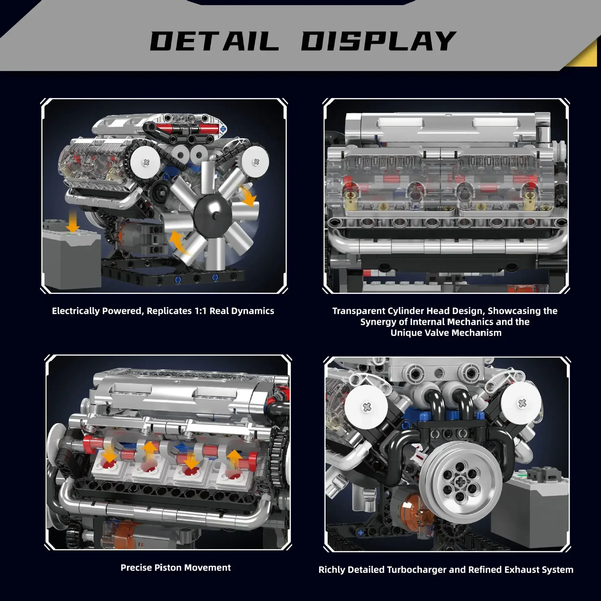 Mould King V8 Engine Building  – Model Kit V8 Engine Bewertung und Preis