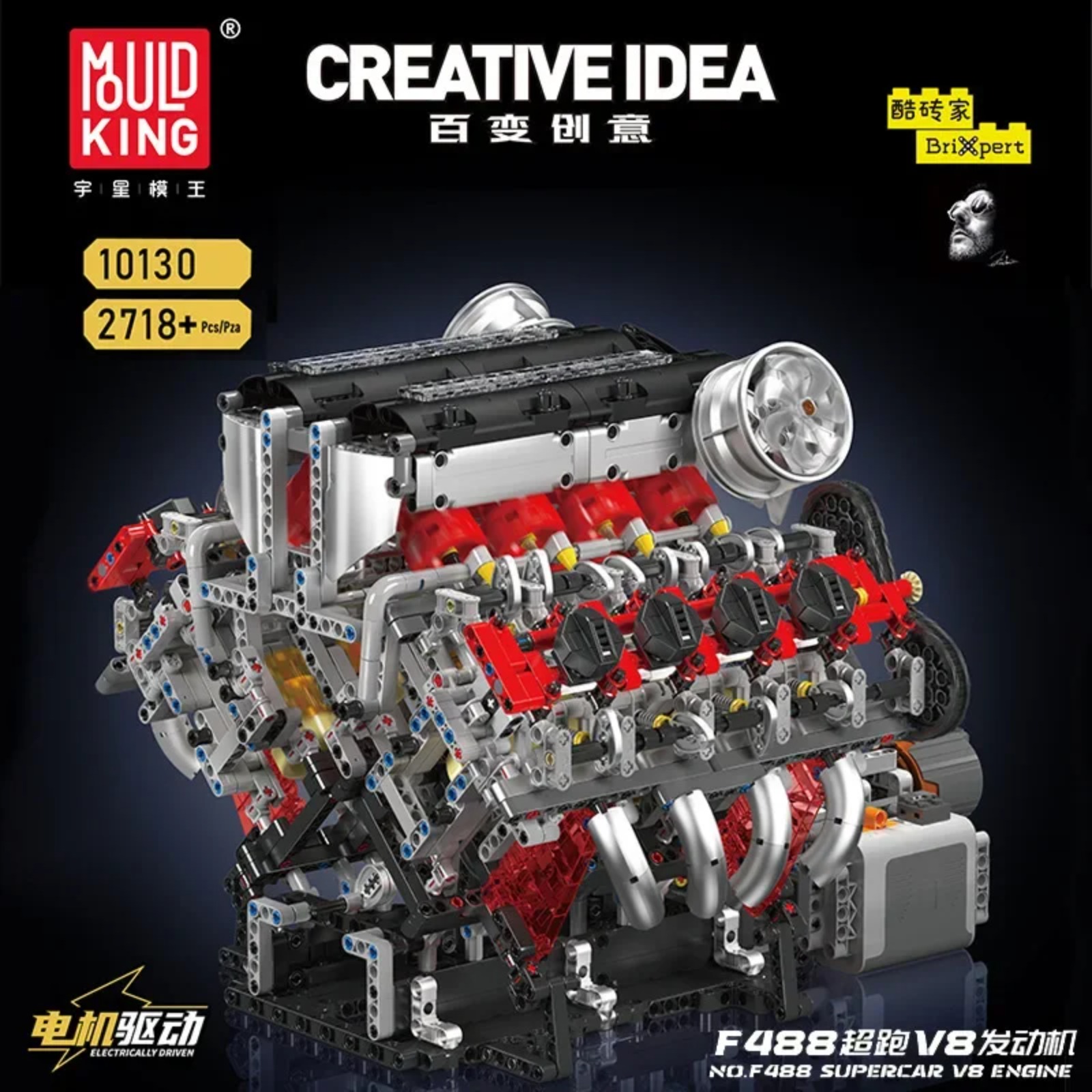 Mould KING 10130 Motorized V8  – Model Kit V8 Engine Bewertung und Preis