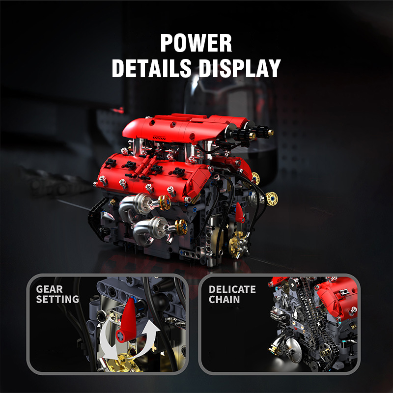 1370pieces V8 Engine Building  – Model Kit V8 Engine Bewertung und Preis