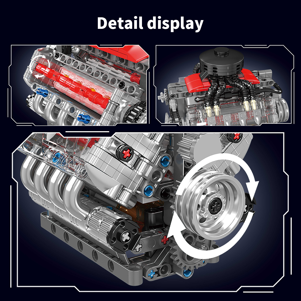 V8 Engine Building Blocks Kit  – Model Kit V8 Engine Bewertung und Preis