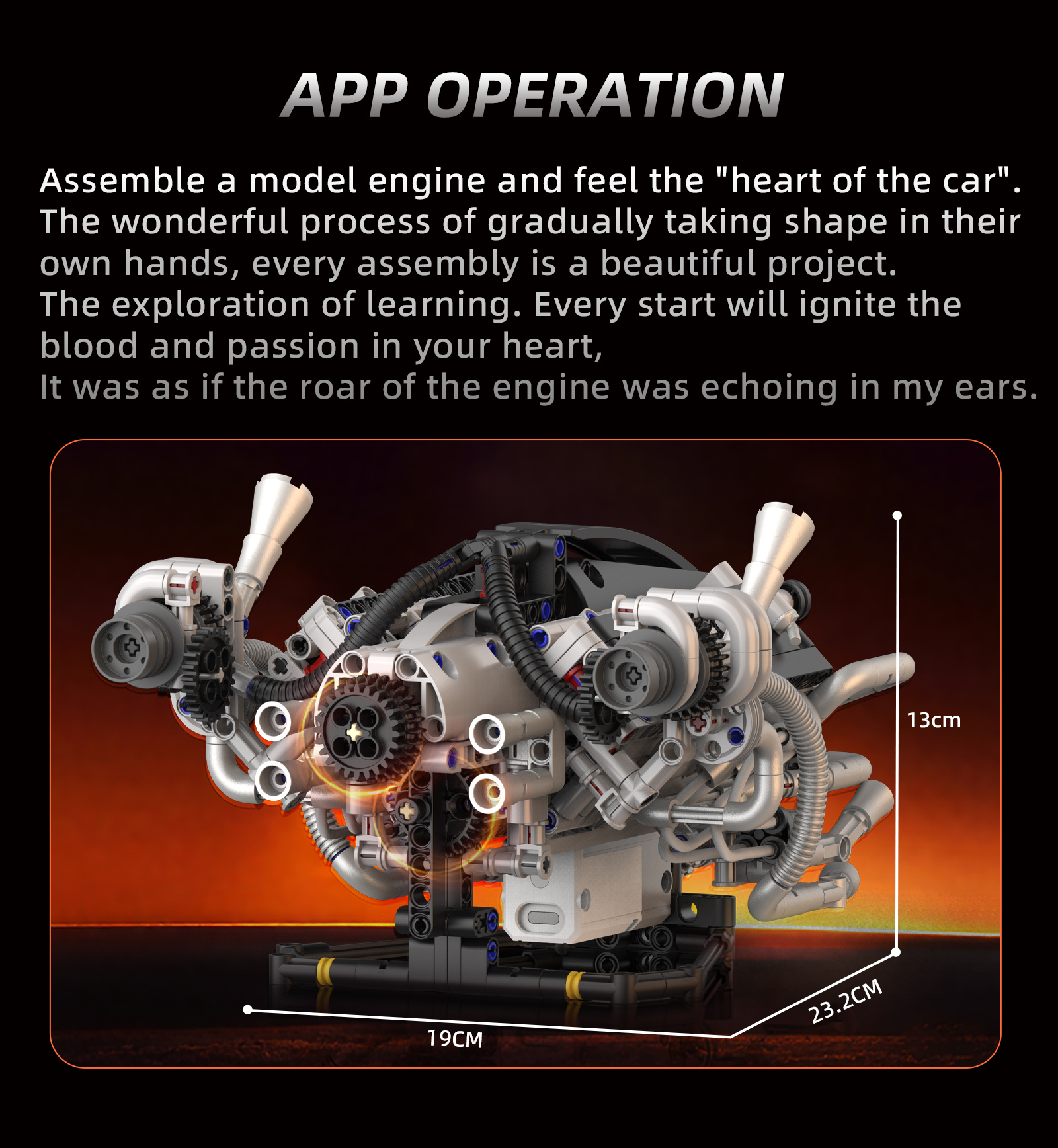 K96213 770pcs V8 Engine Model  – Model Kit V8 Engine Bewertung und Preis