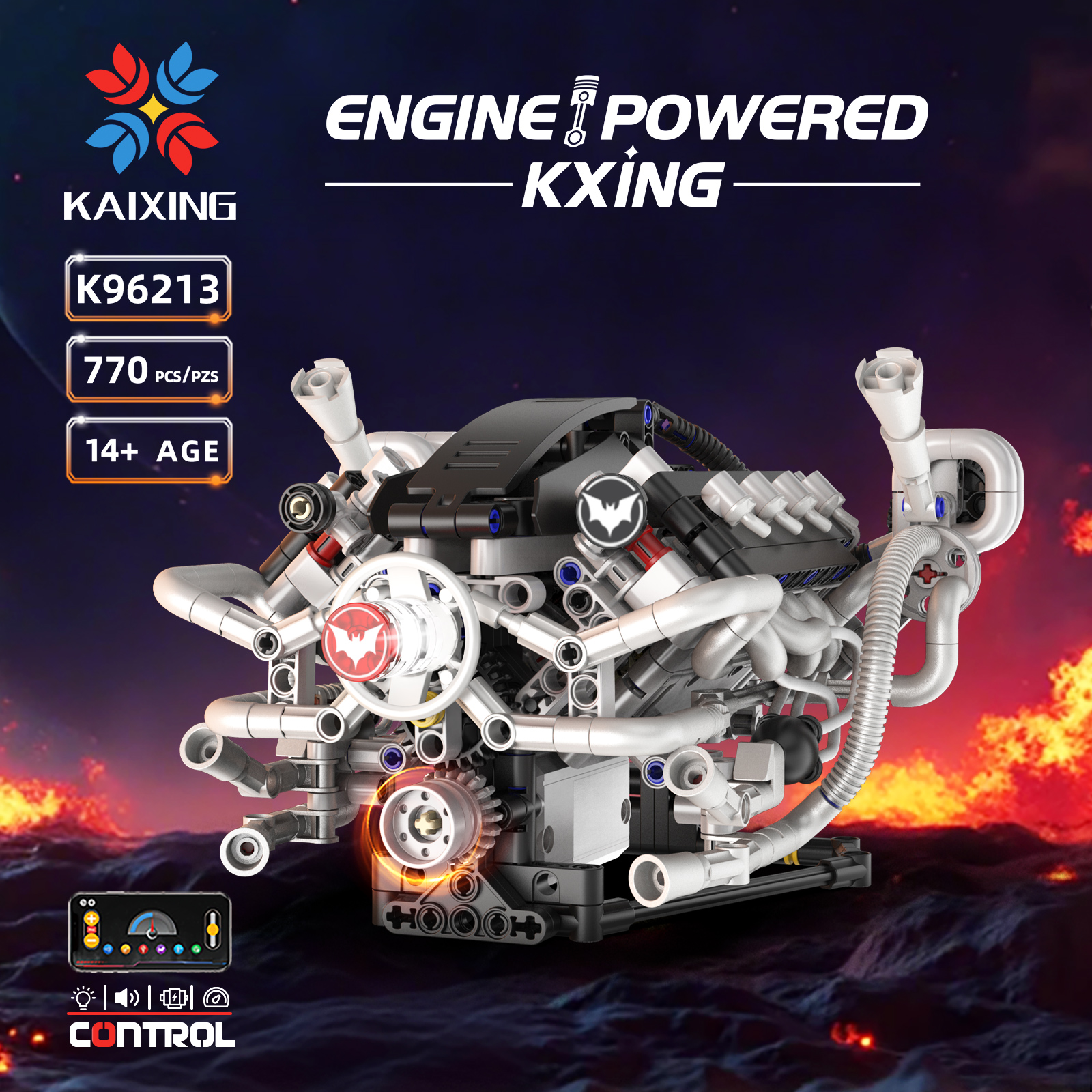 K96213 770pcs V8 Engine Model  – Model Kit V8 Engine Bewertung und Preis